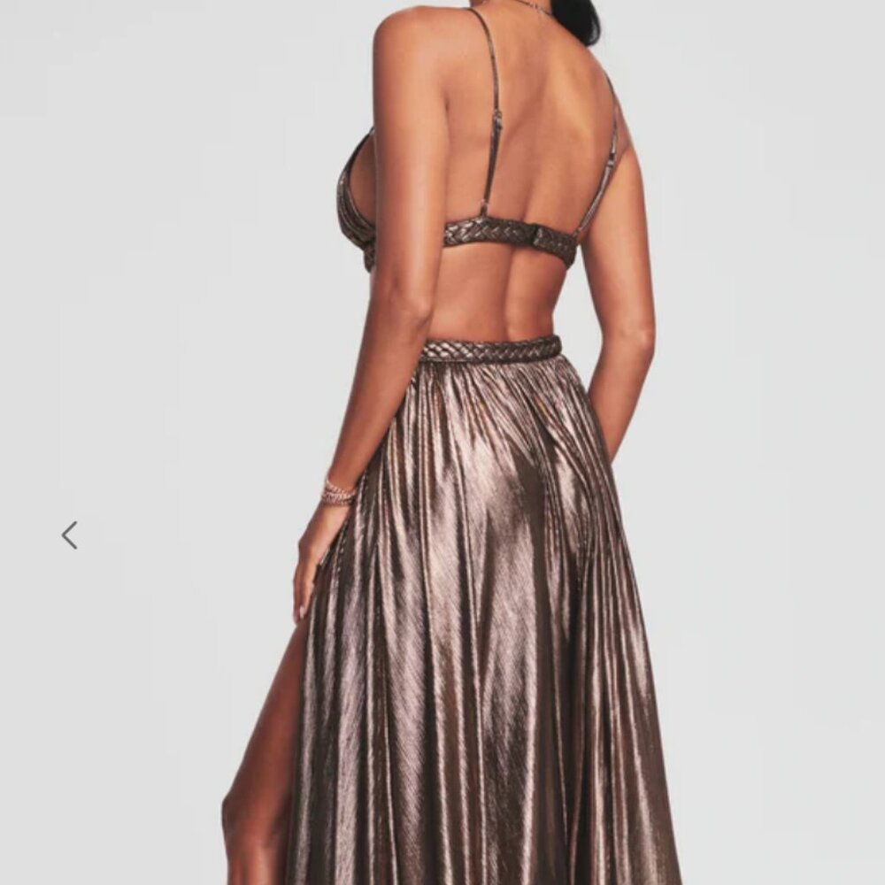 retrofête Jett Dress Metallic Bronze XS NWT - Picture 5 of 8